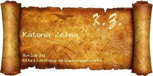 Katona Zelma névjegykártya