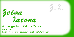 zelma katona business card